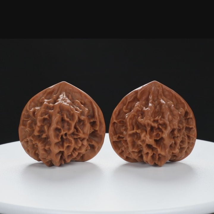 “Qilin Scale Pattern” Imperial Collection Qilin Guanmao Walnuts Pair | Size:45L*45W*43H | UPI:UR-00055