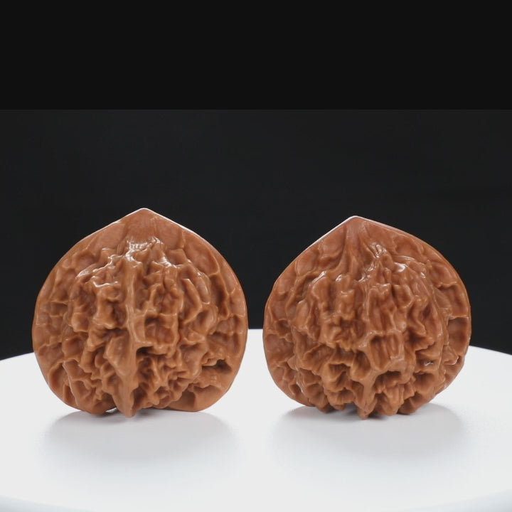 “Qilin Scale Pattern” Imperial Collection Qilin Guanmao Walnuts Pair 48L*47W*44H | UPI:UR-00052